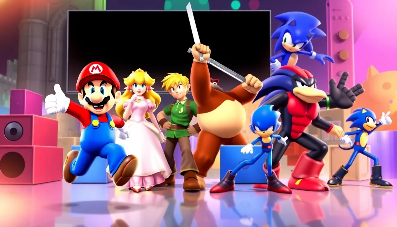 iconic characters from the Wii U gaming universe.